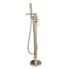 Prestige Brushed Brass Floor Standing Bath Shower Mixer